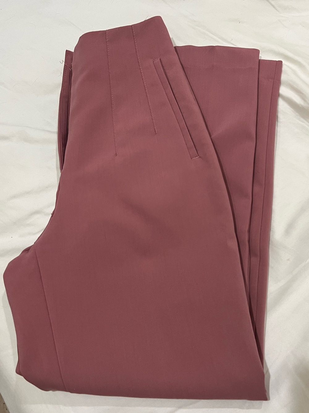 Zara Slim Trousers in Dusty Rose